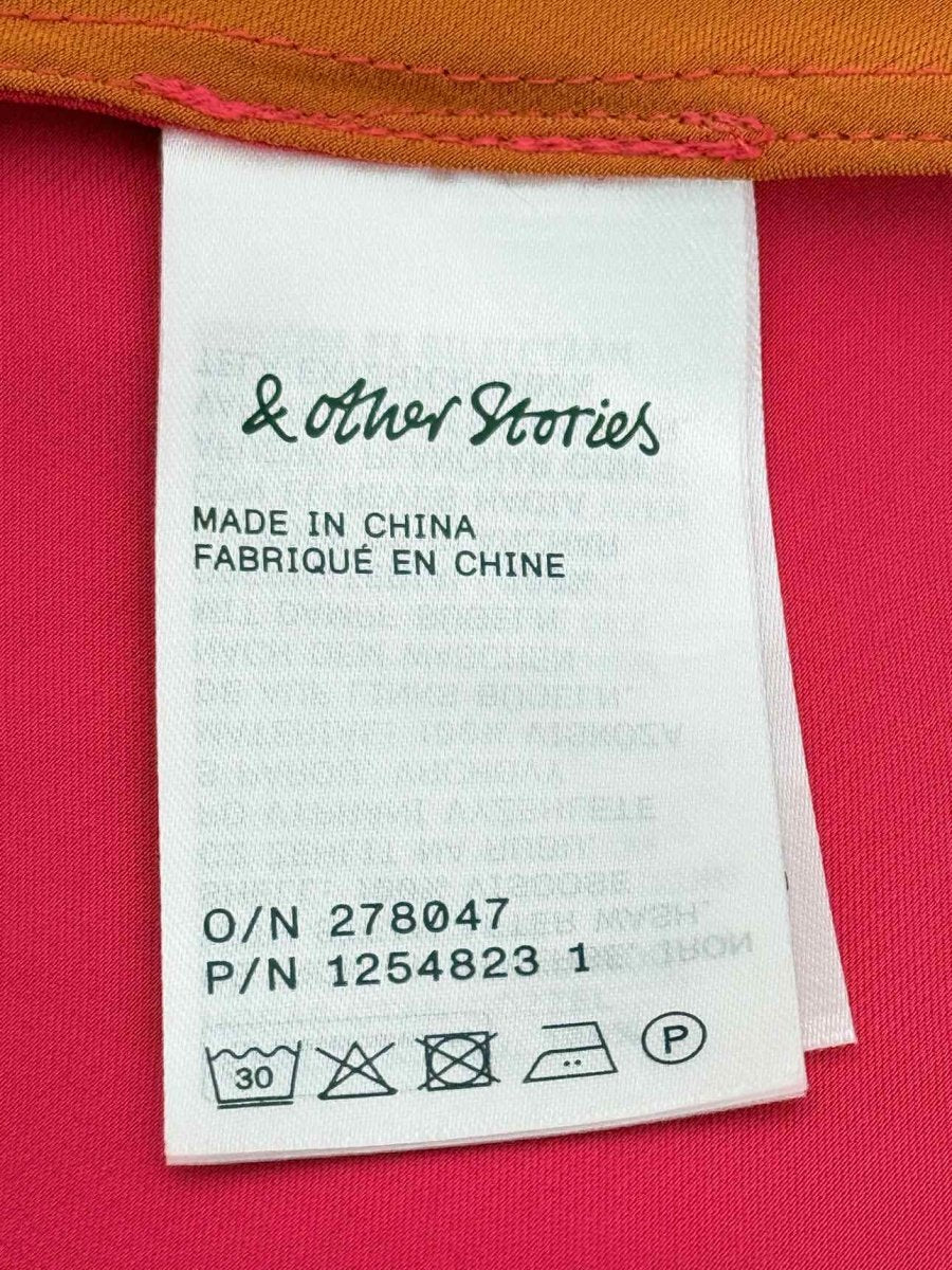 Pre - loved ROKSANDA Color Block Pink & Gold Size US 8 Midi Skirt at Reems Closet