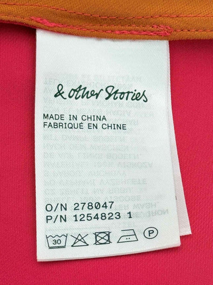 Pre - loved ROKSANDA Color Block Pink & Gold Size US 8 Midi Skirt at Reems Closet