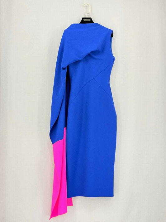 Pre-loved ROKSANDA Edith Blue & Pink Midi Dress at Reems Closet