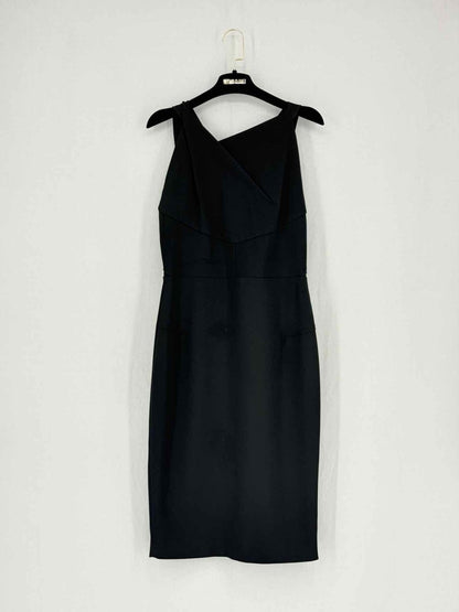 Pre - loved ROLAND MOURET Black Size US 8 Knee Length Dress at Reems Closet