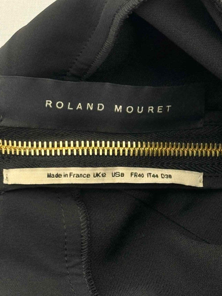 Pre - loved ROLAND MOURET Black Size US 8 Knee Length Dress at Reems Closet