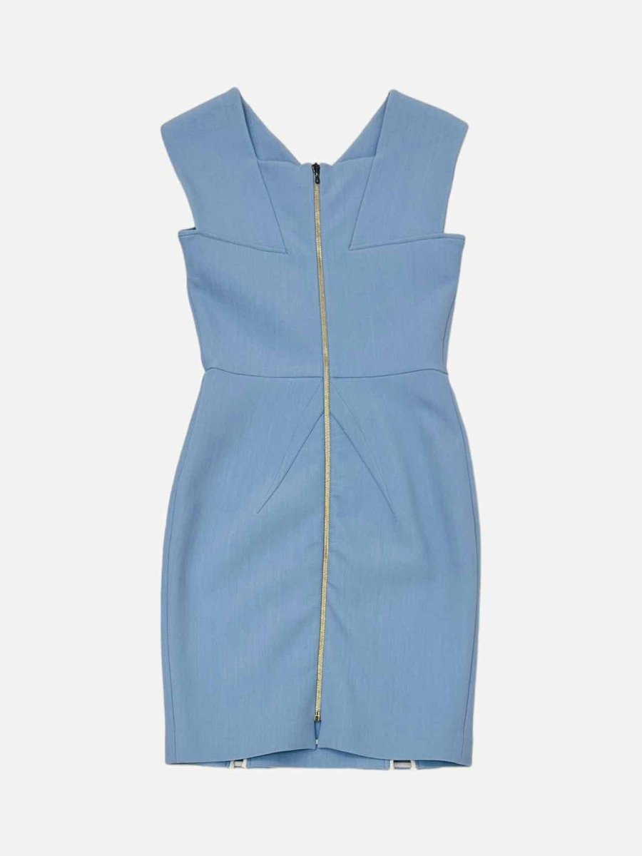 Pre-loved ROLAND MOURET Blue Knee Length Bodycon Dress from Reems Closet