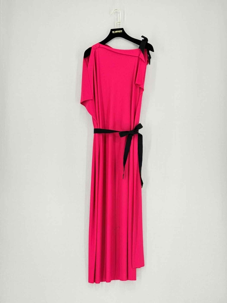 Pre - loved ROLAND MOURET Red Size US 10 Midi Dress at Reems Closet