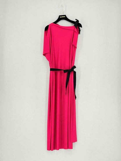 Pre - loved ROLAND MOURET Red Size US 10 Midi Dress at Reems Closet