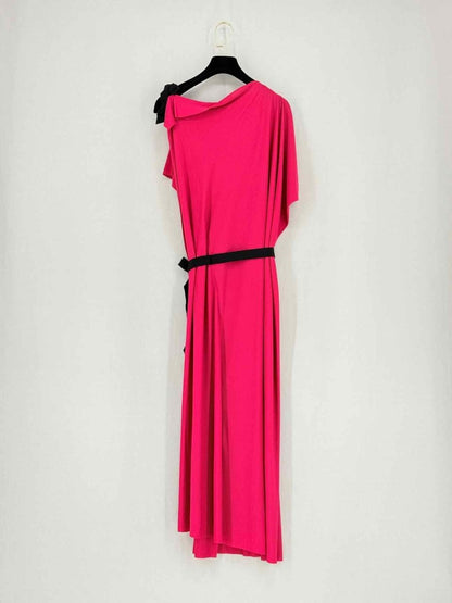 Pre - loved ROLAND MOURET Red Size US 10 Midi Dress at Reems Closet