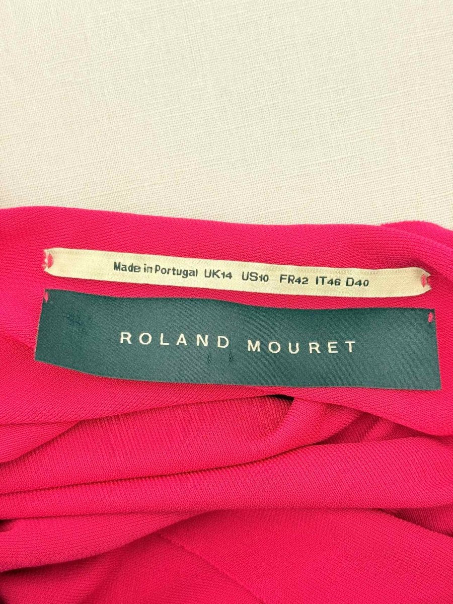 Pre - loved ROLAND MOURET Red Size US 10 Midi Dress at Reems Closet