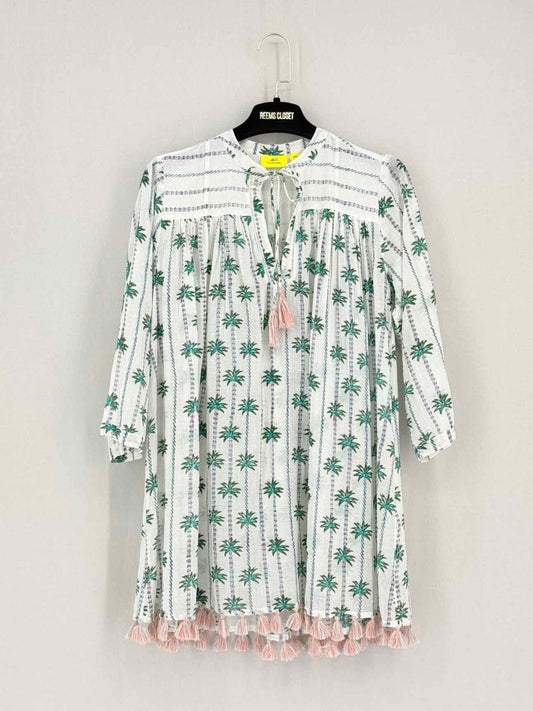 Pre - loved ROLLER RABBIT White Multicolor Printed Size XXSmall Top at Reems Closet