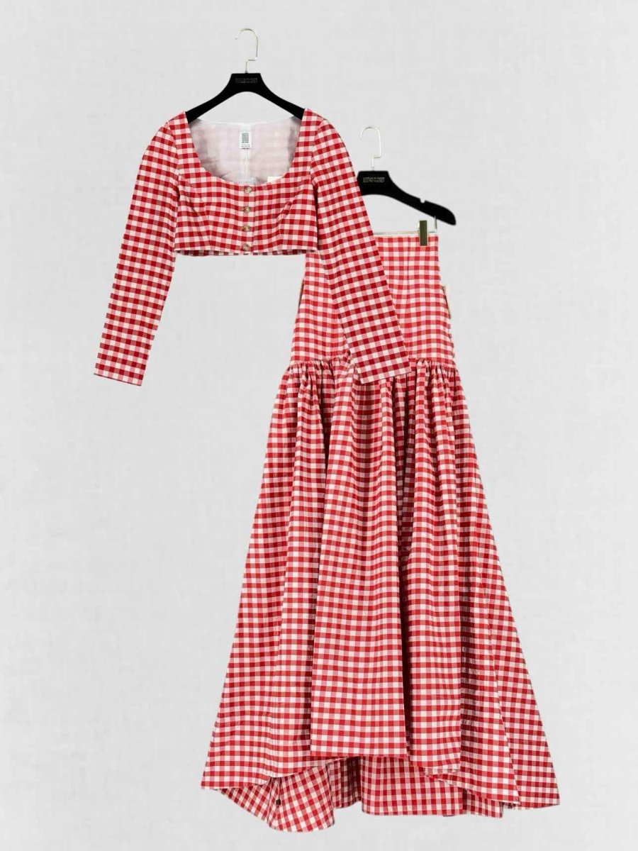 Pre - loved ROSIE ASSOULIN Red & White Check Size US 6 Outfit Set at Reems Closet