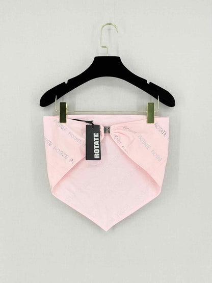 Pre - loved ROTATE Bandana Pale Pink Logo Size US 4 Top at Reems Closet