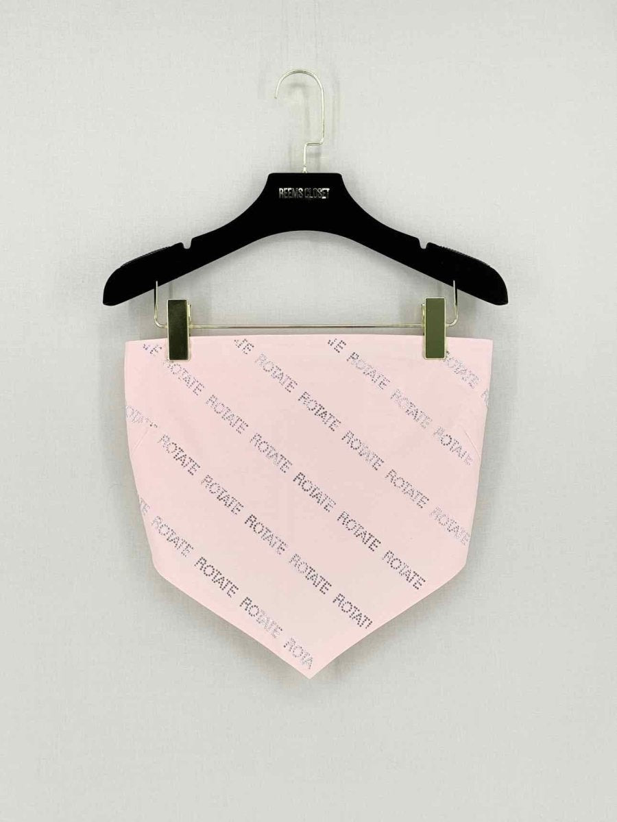 Pre - loved ROTATE Bandana Pale Pink Logo Size US 4 Top at Reems Closet