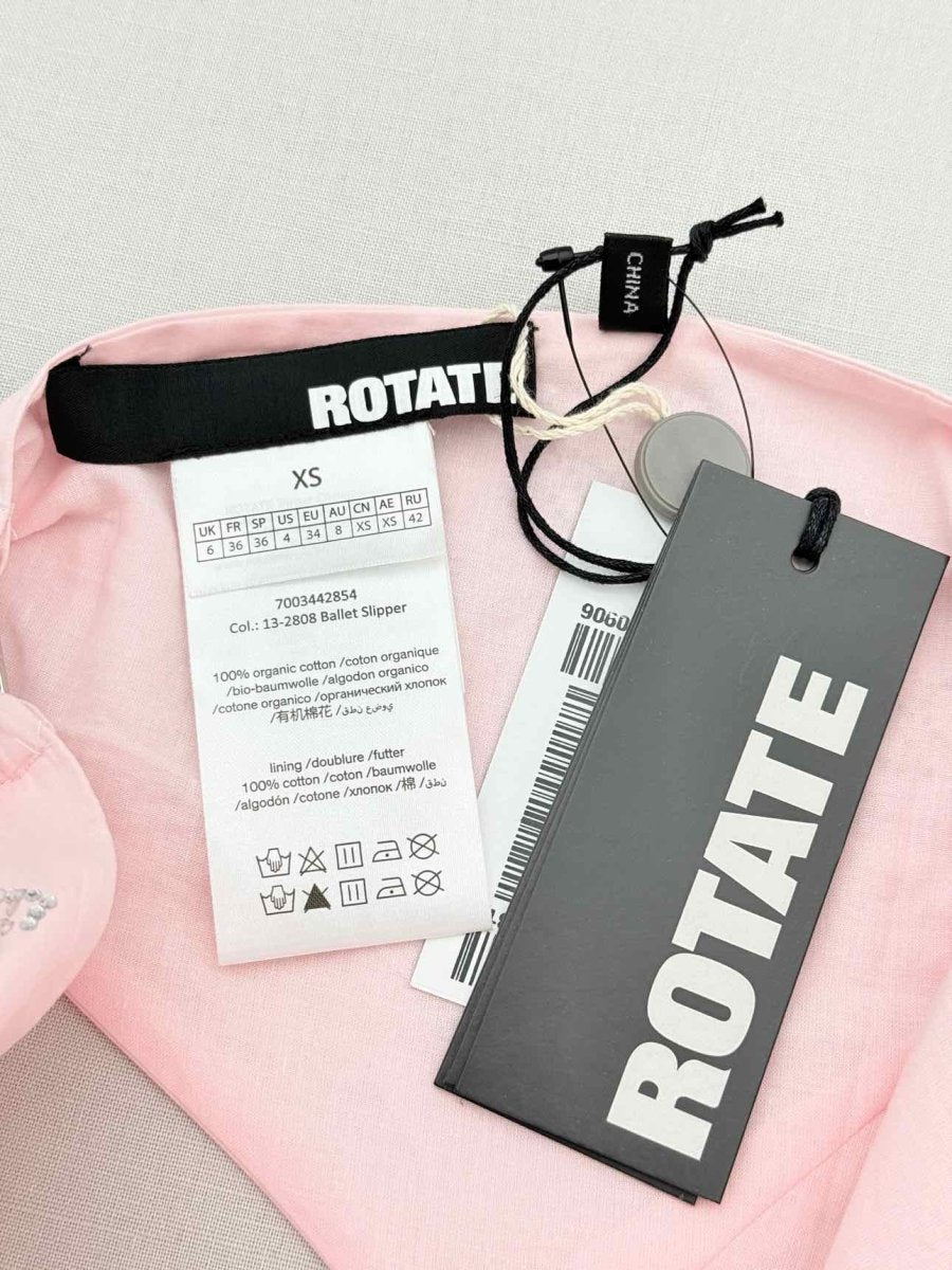 Pre - loved ROTATE Bandana Pale Pink Logo Size US 4 Top at Reems Closet