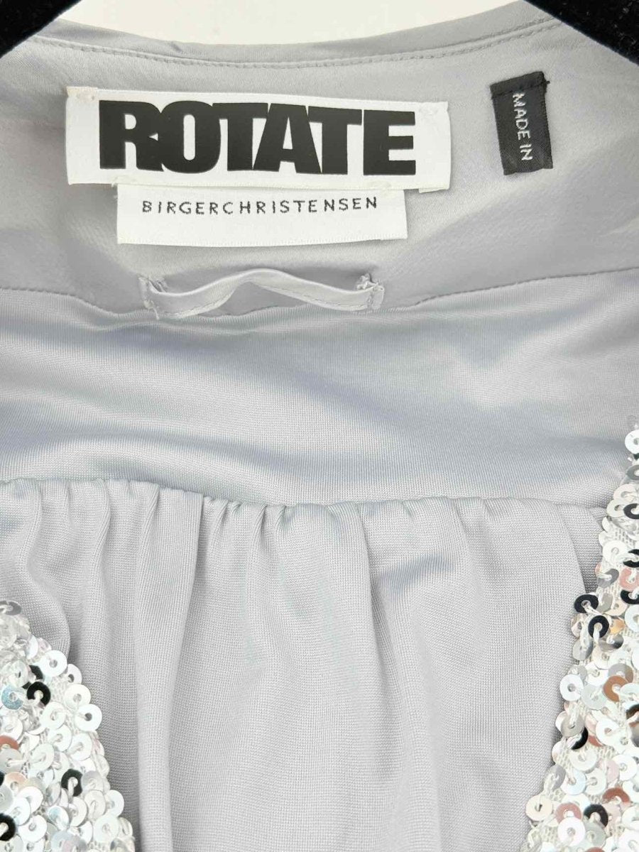 Pre - loved ROTATE BIRGER CHRISTENSEN Silver Size US 6 Short Dress at Reems Closet