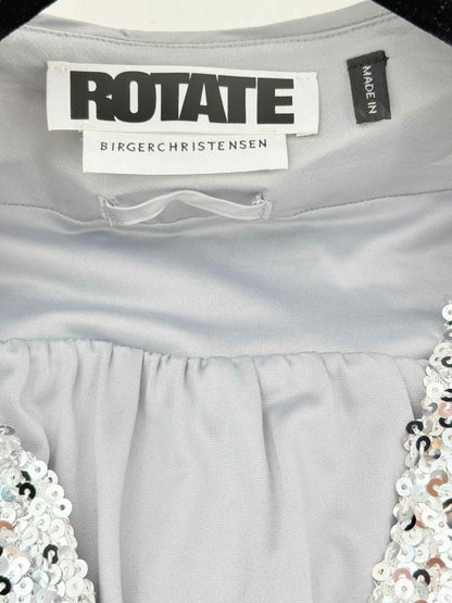 Pre - loved ROTATE BIRGER CHRISTENSEN Silver Size US 6 Short Dress at Reems Closet