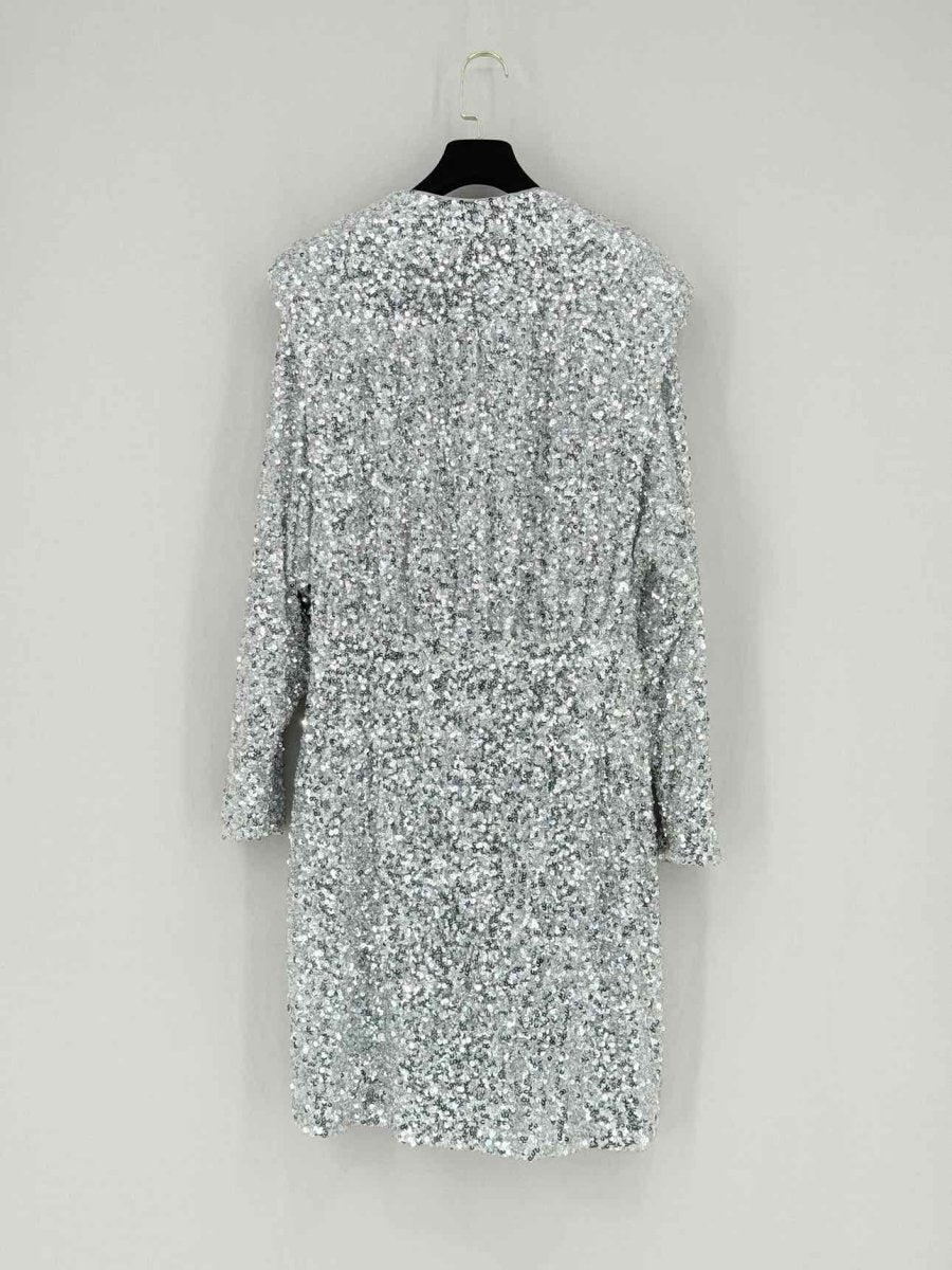 Pre - loved ROTATE BIRGER CHRISTENSEN Silver Size US 6 Short Dress at Reems Closet