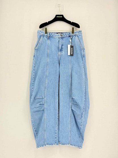 Pre - loved ROTATE Cargo Denim Blue Knee Panels Size US 10 Jeans at Reems Closet