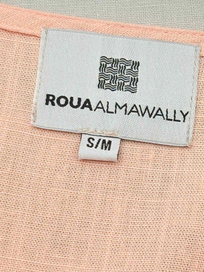 Pre - loved ROUALMAWALLY Peach Size Small/Medium Midi Dress at Reems Closet