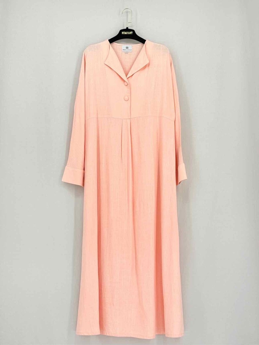 Pre - loved ROUALMAWALLY Peach Size Small/Medium Midi Dress at Reems Closet