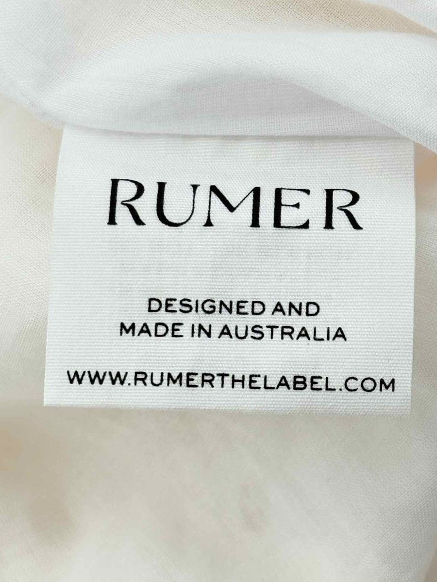 Pre - loved RUMER Sienna White Embroidered Size Large Long Dress at Reems Closet