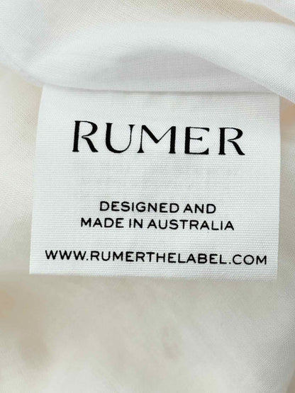 Pre - loved RUMER Sienna White Embroidered Size Large Long Dress at Reems Closet