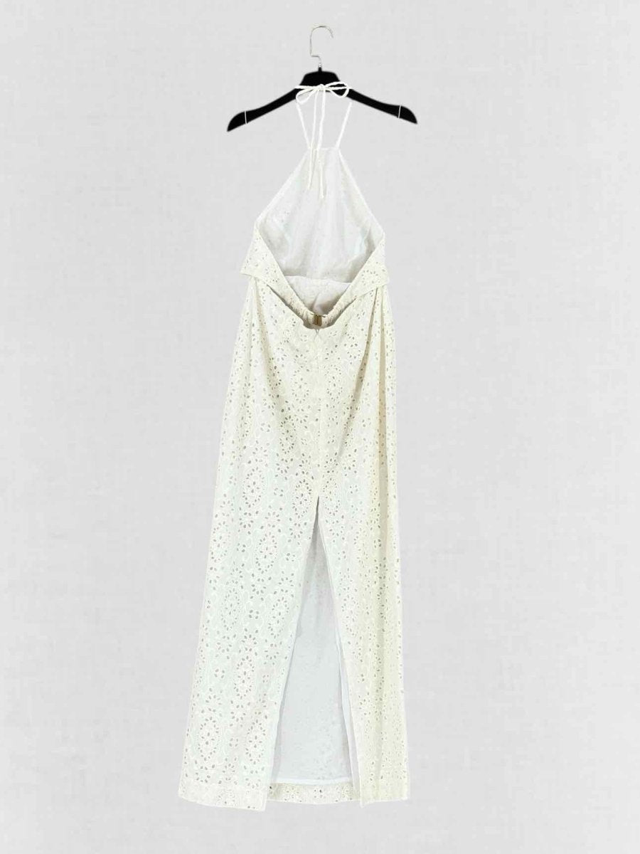 Pre - loved RUMER Sienna White Embroidered Size Large Long Dress at Reems Closet