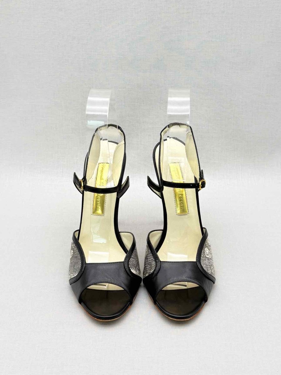 Pre-loved RUPERT SANDERSON Avril Black Size EU 40 Heeled Sandals at Reems Closet