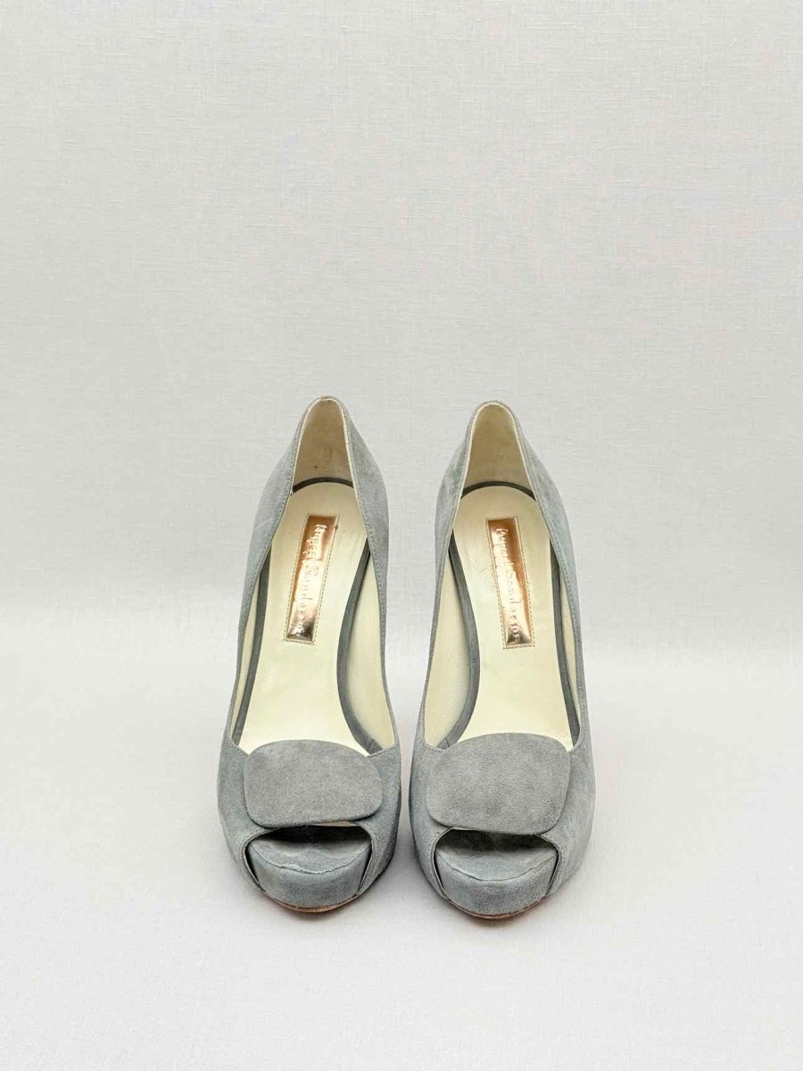 Pre - loved RUPERT SANDERSON Grey Open toe at Reems Closet
