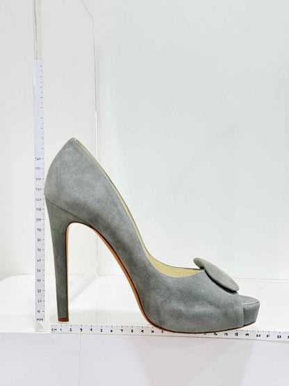 Pre - loved RUPERT SANDERSON Grey Open toe at Reems Closet