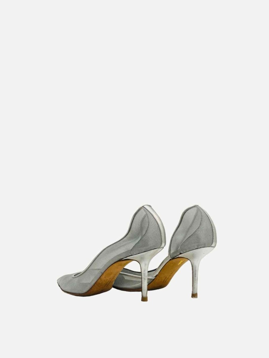 Pre - loved RUPERT SANDERSON Silver Pumps 41 at Reems Closet