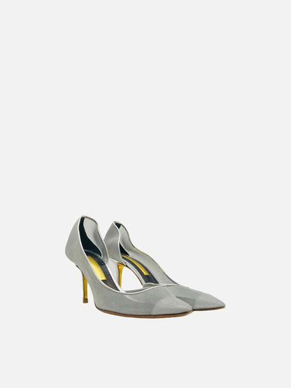 Pre - loved RUPERT SANDERSON Silver Pumps 41 at Reems Closet