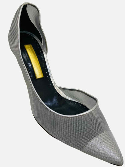 Pre - loved RUPERT SANDERSON Silver Pumps 41 at Reems Closet