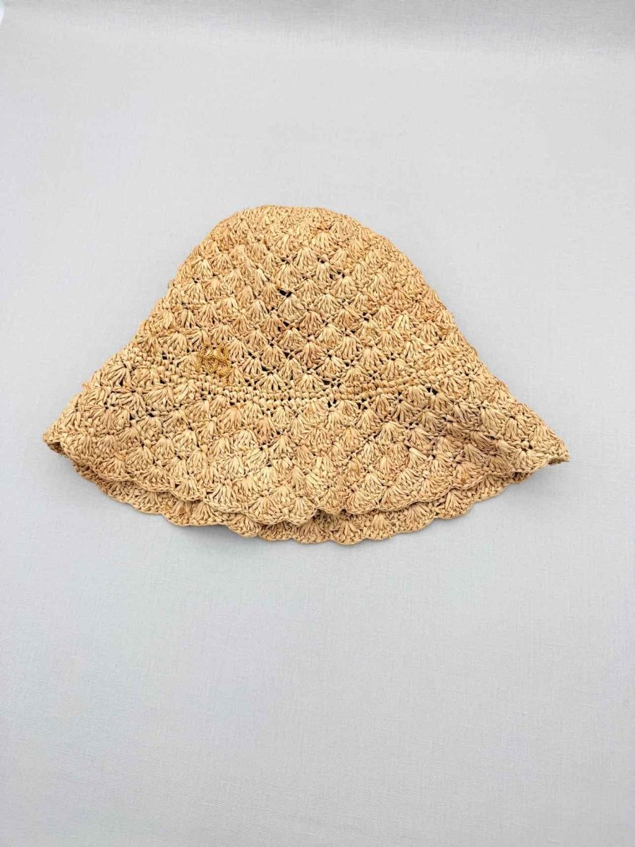 Pre - loved RUSLAN BAGINSKIY Beige Monogram Hat at Reems Closet