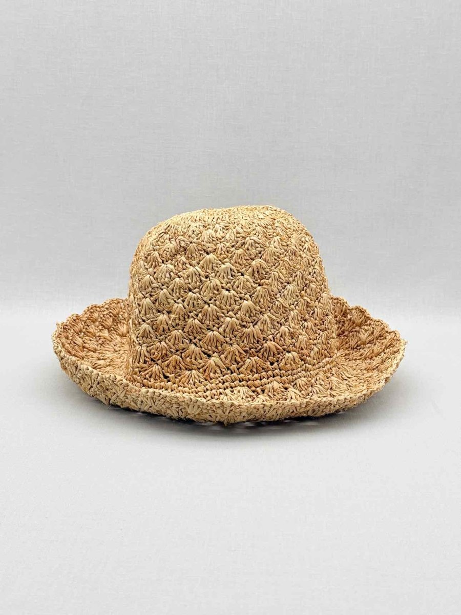 Pre - loved RUSLAN BAGINSKIY Beige Monogram Hat at Reems Closet