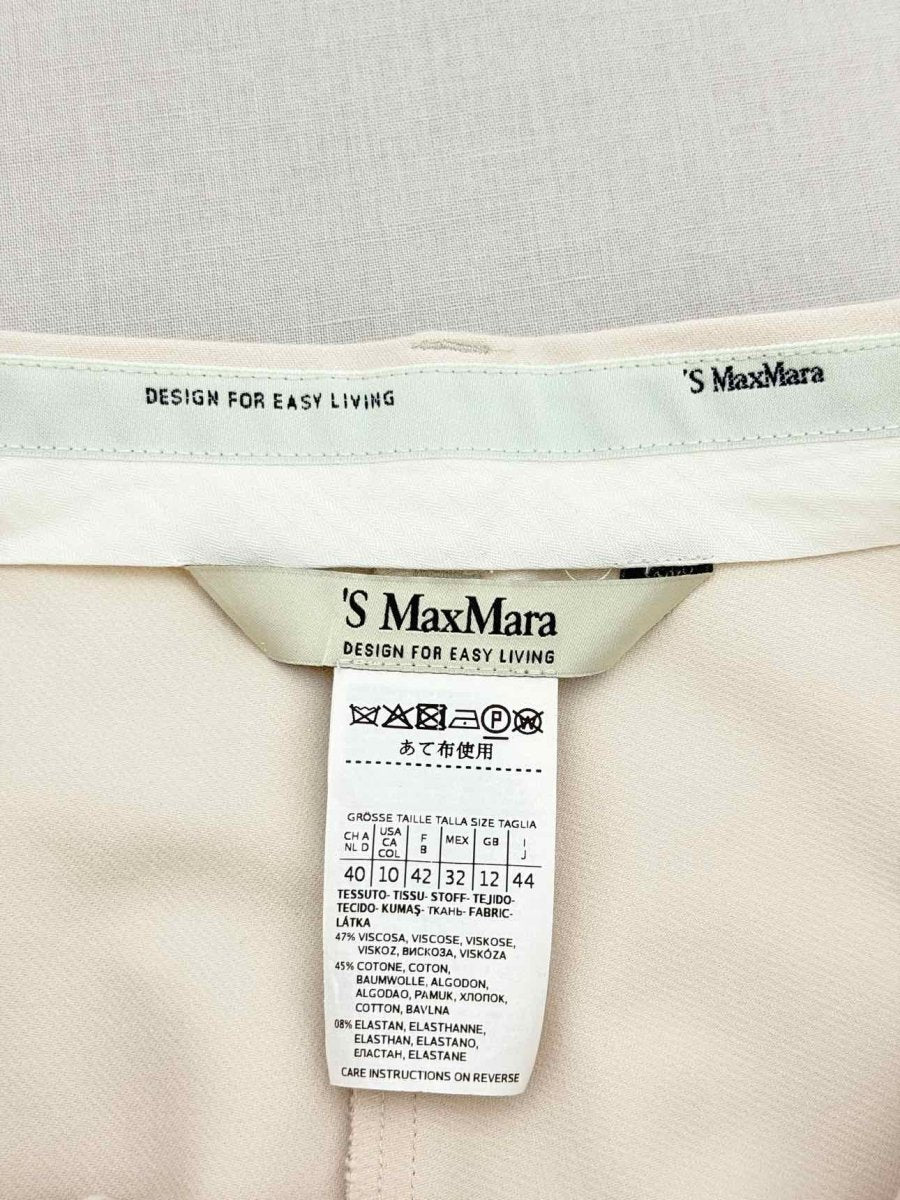 Pre - loved 'S MAX MARA Off - white Size US 10 Pants at Reems Closet