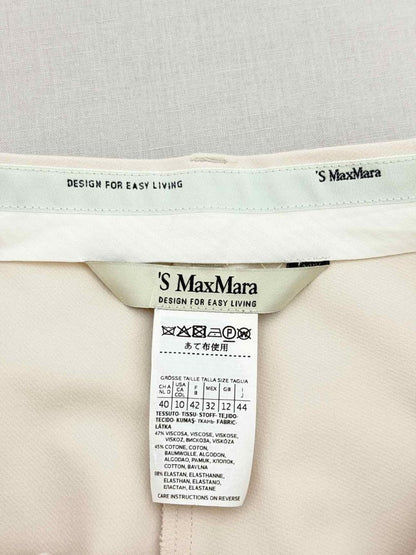 Pre - loved 'S MAX MARA Off - white Size US 10 Pants at Reems Closet