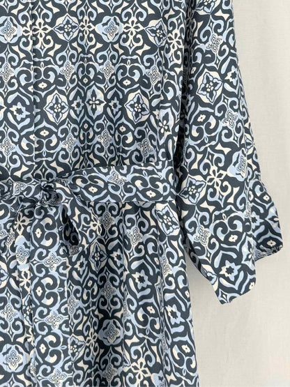 Pre - loved S' MAXMARA Blue Multicolor Size US 14 Knee Length Dress at Reems Closet