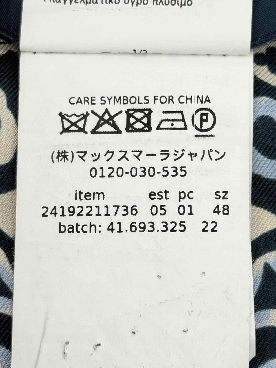 Pre - loved S' MAXMARA Blue Multicolor Size US 14 Knee Length Dress at Reems Closet