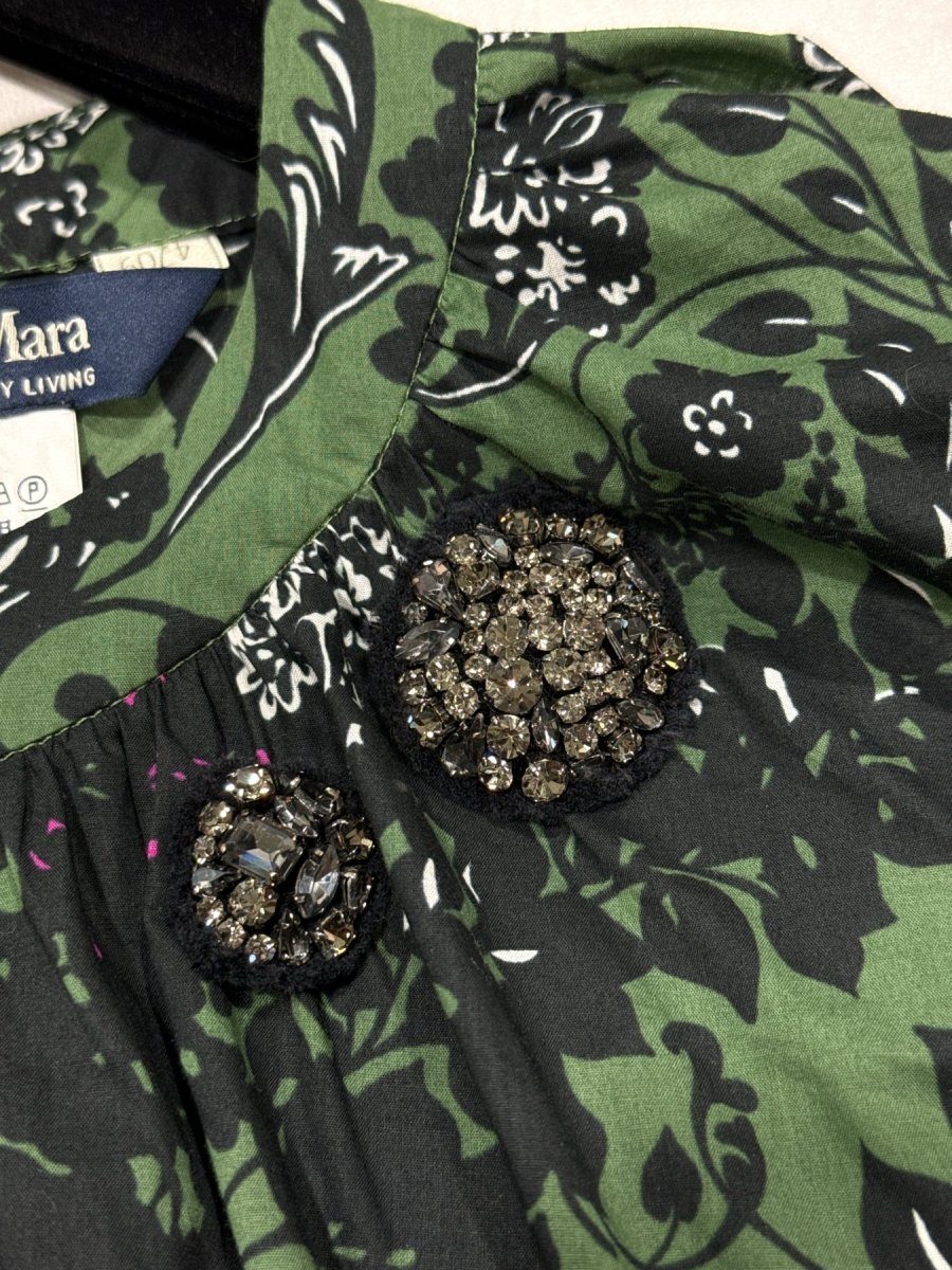 Pre - loved S' MAXMARA Gara Green Multicolor Size US 10 Top at Reems Closet