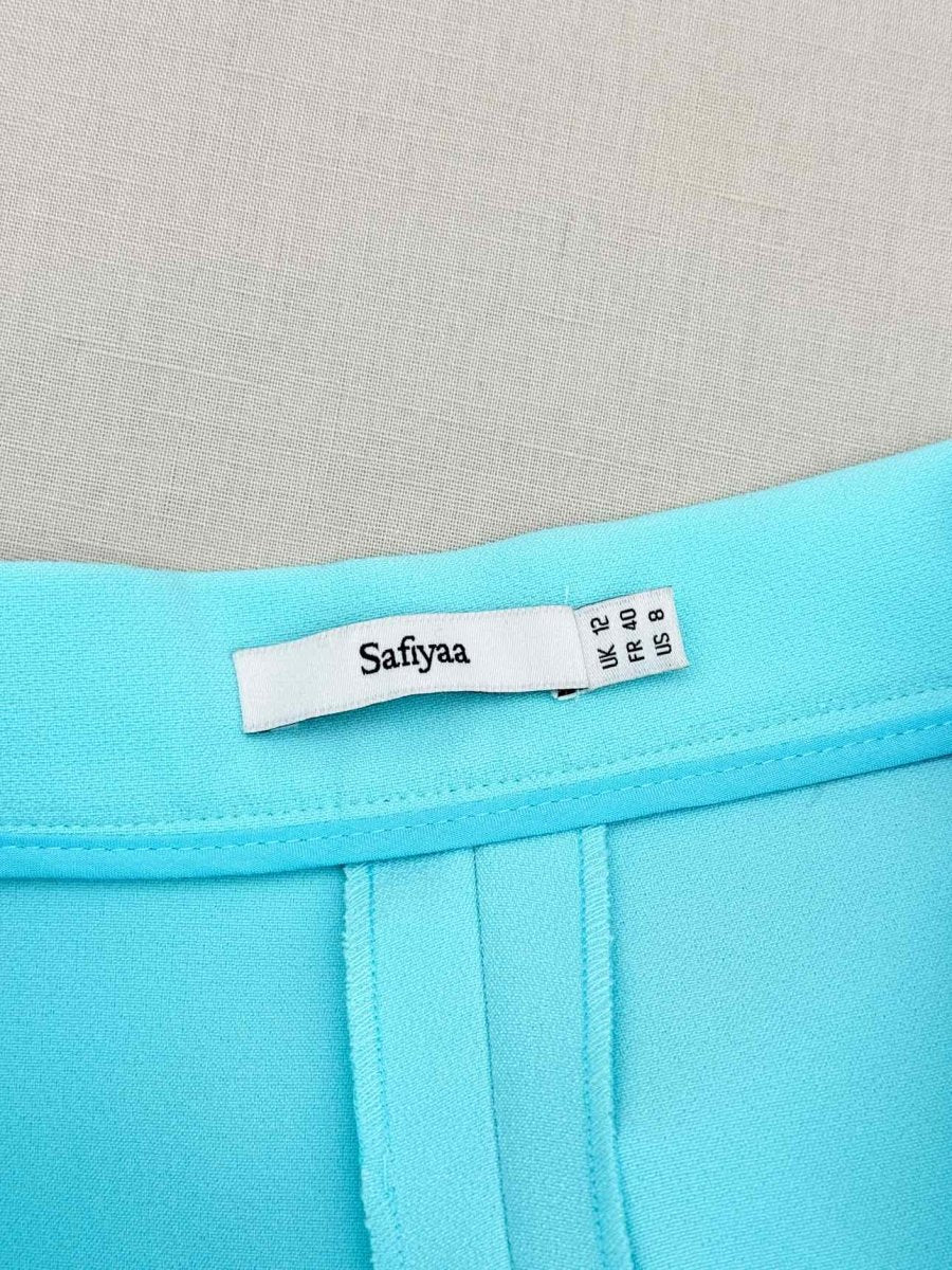 Pre-loved SAFIYAA Alexa Turquoise Size US 8 Pants at Reems Closet