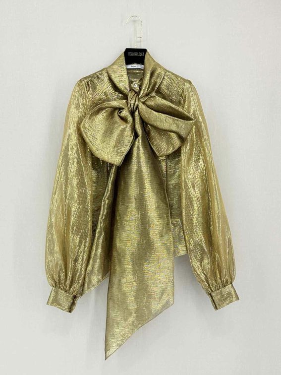 Pre-loved SAFIYAA Gold Size US 6 Blouse at Reems Closet
