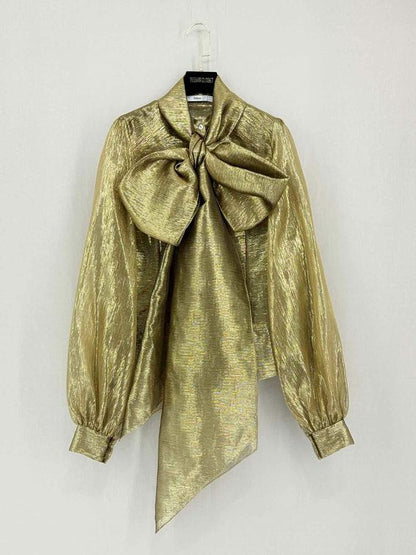 Pre-loved SAFIYAA Gold Size US 6 Blouse at Reems Closet