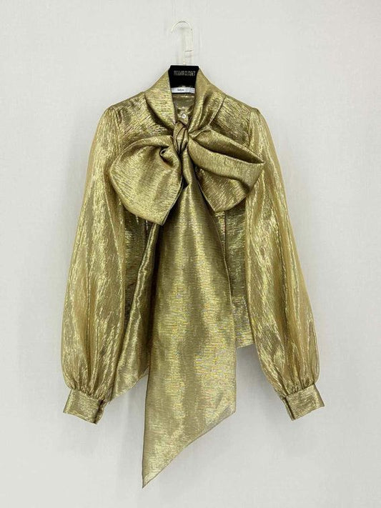 Pre-loved SAFIYAA Gold Size US 6 Blouse at Reems Closet