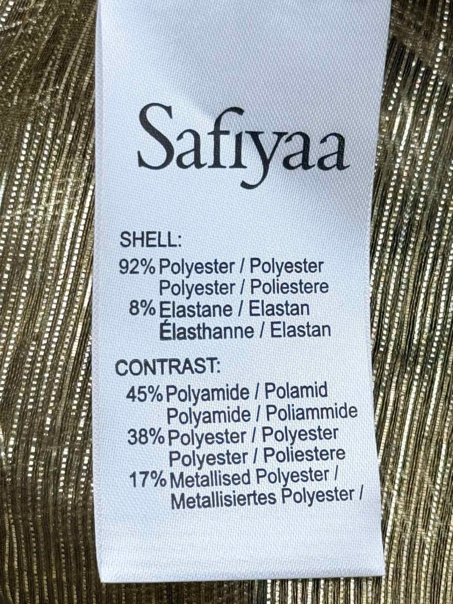Pre-loved SAFIYAA Gold Size US 6 Blouse at Reems Closet