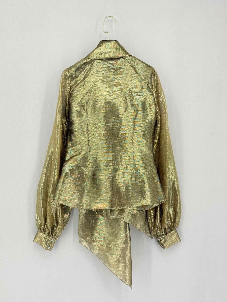 Pre-loved SAFIYAA Gold Size US 6 Blouse at Reems Closet