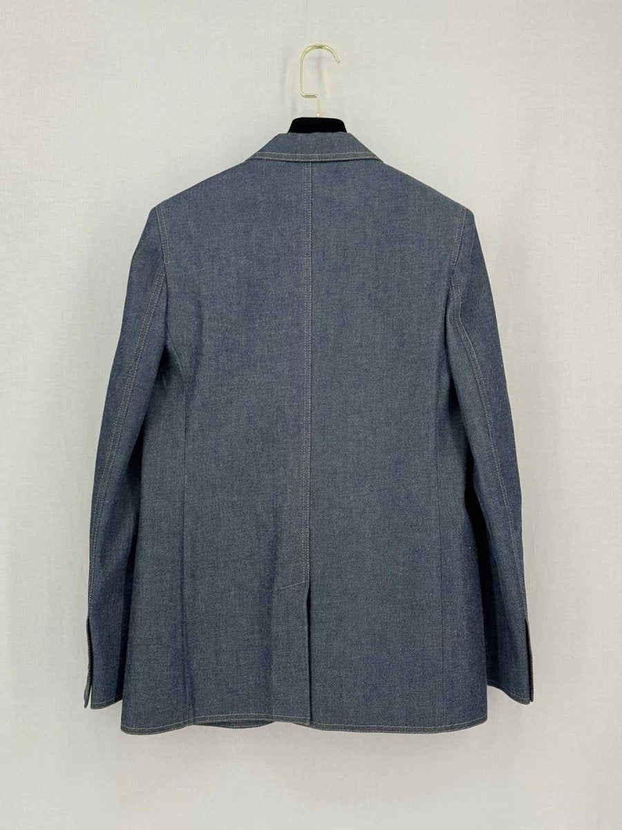 Pre-loved SAINT LAURENT 2021 Blue Size US 8 Jacket at Reems Closet