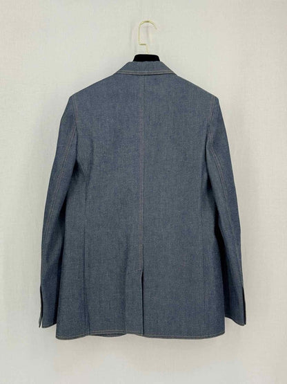 Pre-loved SAINT LAURENT 2021 Blue Size US 8 Jacket at Reems Closet