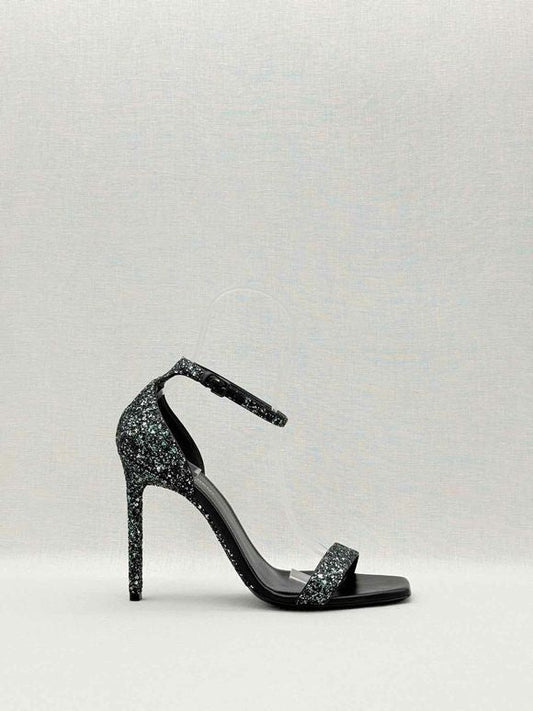 Pre-loved SAINT LAURENT Ambar Glitter Size EU 40 Heeled Sandals at Reems Closet