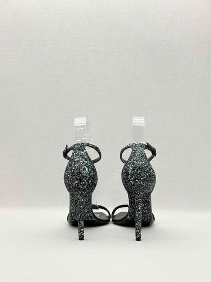 Pre-loved SAINT LAURENT Ambar Glitter Size EU 40 Heeled Sandals at Reems Closet