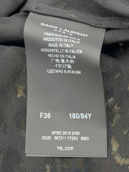 Pre - loved SAINT LAURENT Black & Beige Size US 0 Blouse at Reems Closet