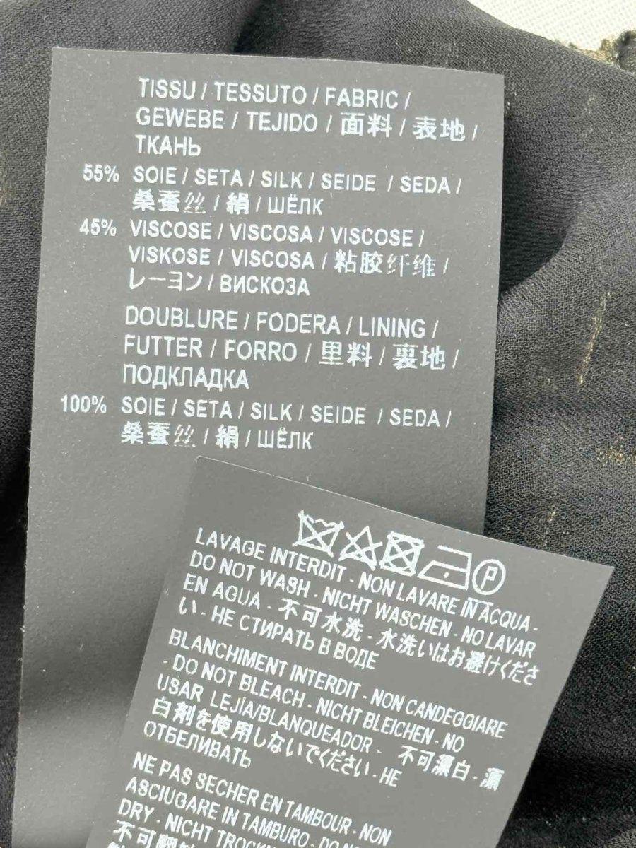 Pre - loved SAINT LAURENT Black & Beige Size US 0 Blouse at Reems Closet