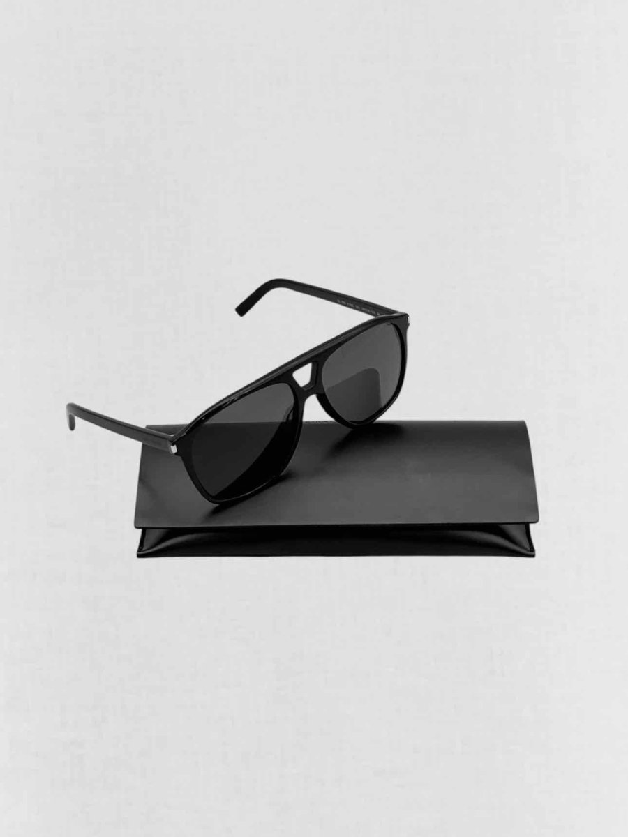 Pre - loved SAINT LAURENT Black Sunglasses at Reems Closet